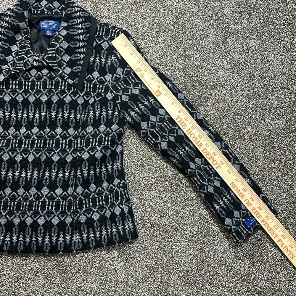 Pendleton virgin wool Aztec houndstooth jacket. S… - image 6